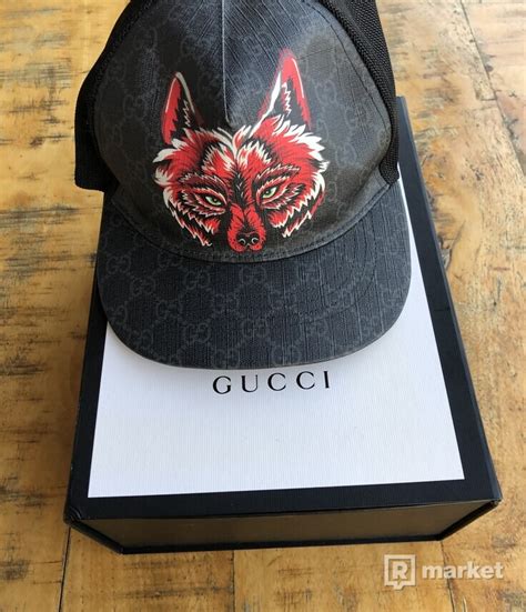 gucci hat with wolf